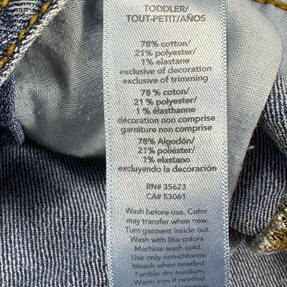 Oshkosh B’gosh Toddler Stretch Denim Adjustable Straps Overalls